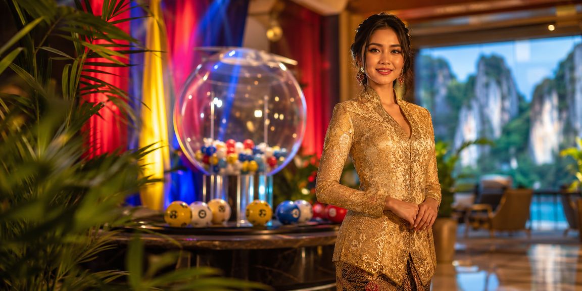 Permainan loteri ns2 dengan suasana Ipoh dengan pakaian tradisional kebaya